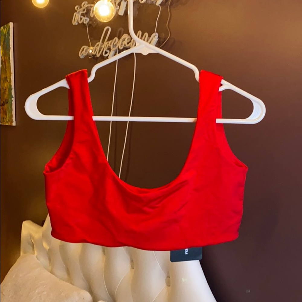 Red bikini top